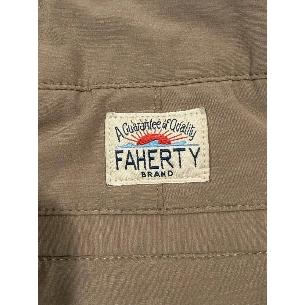 Faherty All Day Shorts Mens 42 Khaki Tan Recycled Stretch MSC0012
